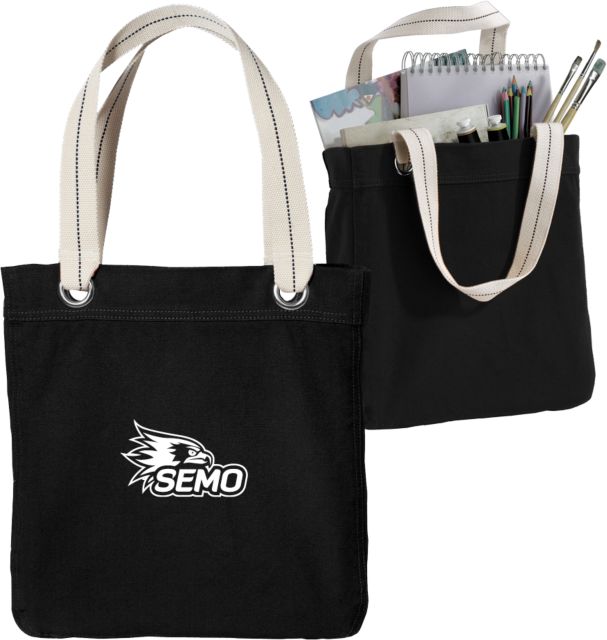 Southeast Missouri Bookstore Allie Canvas Tote SEMO Logo Embroidery - ONLINE ONLY