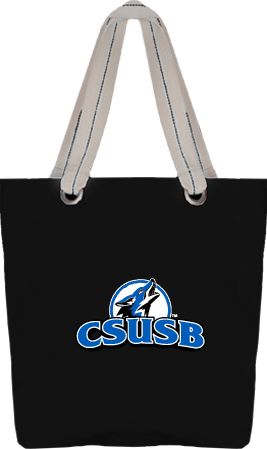 Cal State San Bernardino Allie Canvas Tote Cal State San Bernardino Primary Logo - ONLINE ONLY