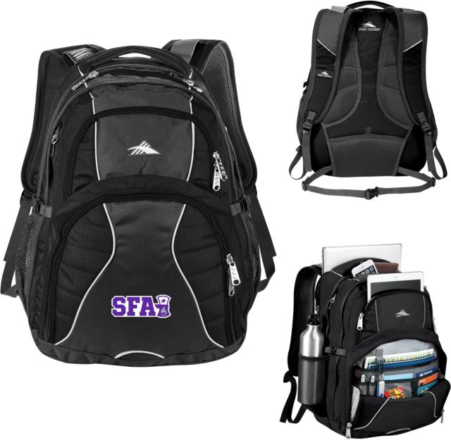 Stephen F Austin High Sierra Swerve Computer Backpack SFA Athletics Word Mark - ONLINE ONLY
