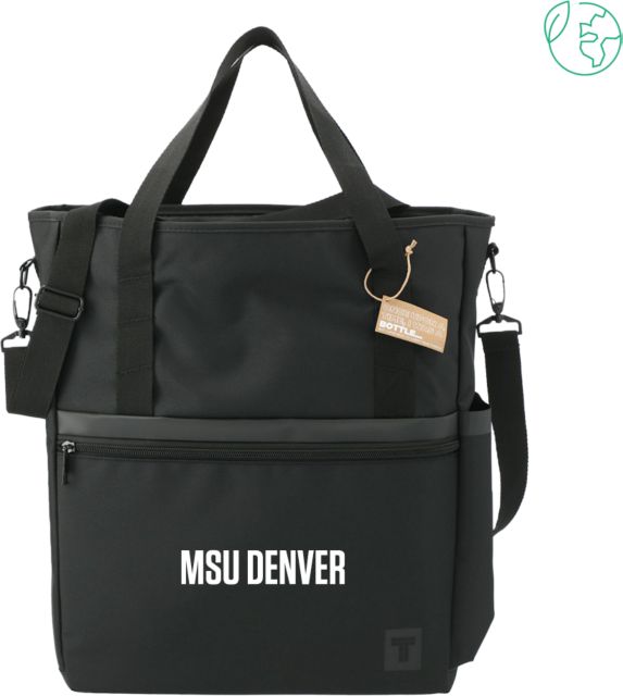 MSU Denver Tranzip Recycled Computer Tote MSU Denver Flat