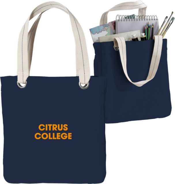 Citrus College Allie Canvas Tote Citrus College Stacked - ONLINE ONLY