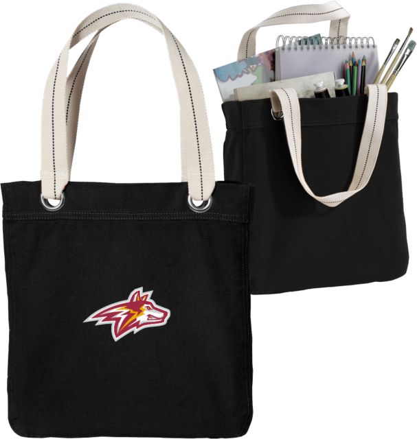 Alvernia Allie Canvas Tote Golden Wolf Head - ONLINE ONLY