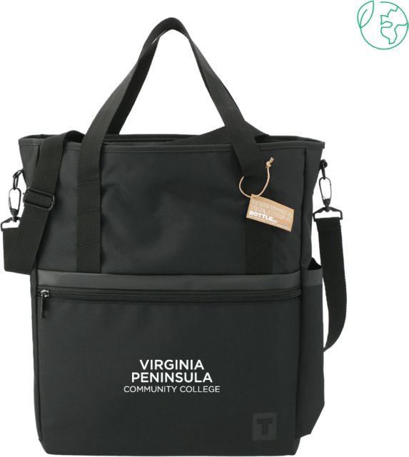Virginia Peninsula Tranzip Recycled Computer Tote Virginia Peninsula Community College Stacked - ONLINE ONLY