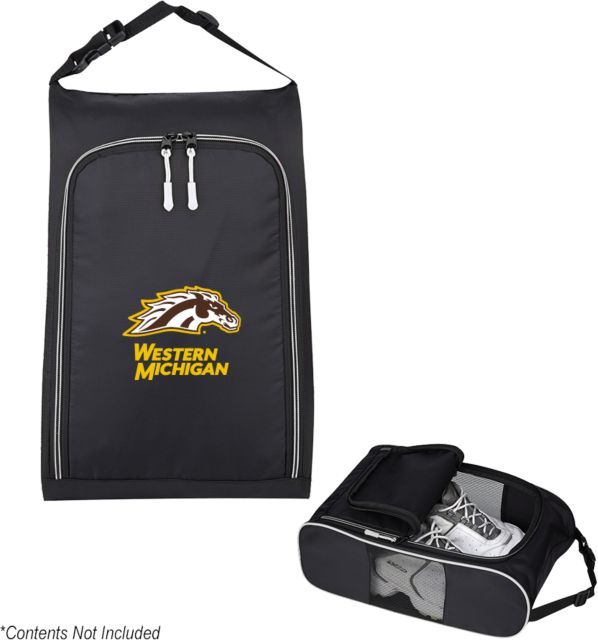 Western Michigan Crosstown Side Mesh Shoe Bag Western Michigan with Bronco Head Mascot - ONLINE ONLY
