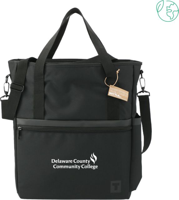 Delaware CC Tranzip Recycled Computer Tote Delaware County Community College Primary Mark - ONLINE ONLY