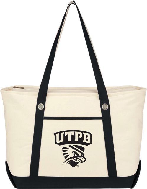 University of Texas Permian Basin Falcons Canvas Zipper Tote Bag