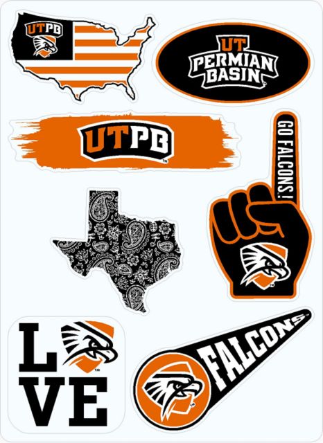 University of Texas Permian Basin 7.5'' x 7.5'' Sticker Sheet