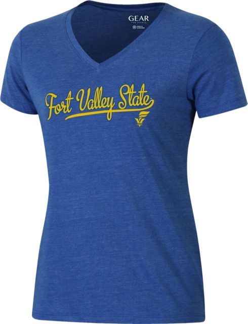 Fort Valley State University Women's V-Neck Short Sleeve T-Shirt