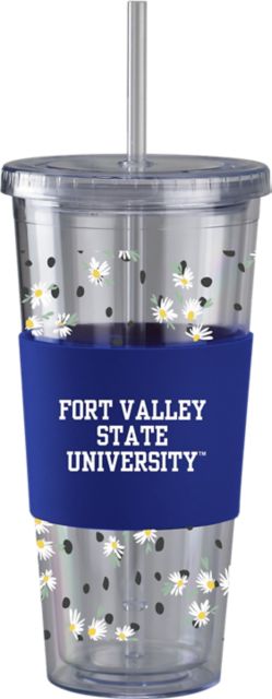 Fort Valley State University Acrylic Tumbler with Straw