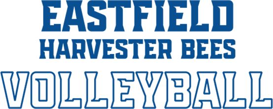 Eastfield Harvester Bees Medium Decal Volleyball Flat Text - ONLINE ONLY
