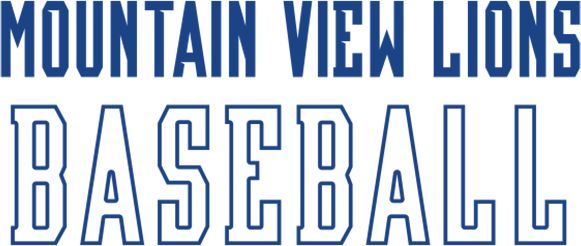 Mountain View Lions Medium Decal Baseball Flat Text - ONLINE ONLY