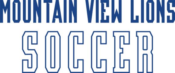 Mountain View Lions Medium Decal Soccer Flat Text - ONLINE ONLY