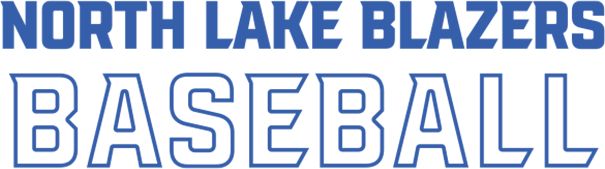 North Lake Blazers  Medium Decal Baseball Flat Text - ONLINE ONLY