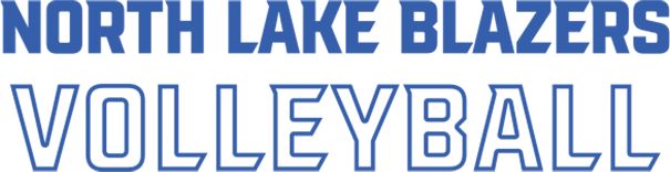 North Lake Blazers Volleyball Flat Text - ONLINE ONLY