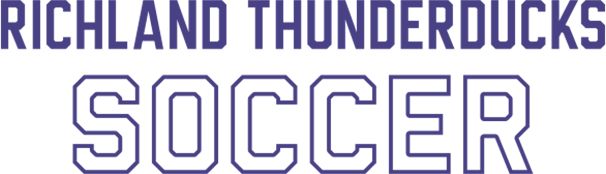 Richland Thunderducks Medium Decal Soccer Flat Text - ONLINE ONLY