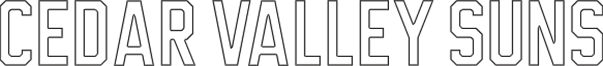 Cedar Valley Suns Medium Decal Flat Text - ONLINE ONLY