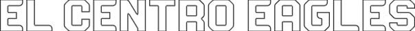 El Centro Eagles Medium Decal Flat Text - ONLINE ONLY