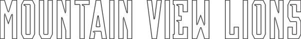 Mountain View Lions Medium Decal Flat Text - ONLINE ONLY