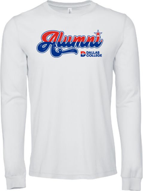 Dallas College Dallas College Bella + Canvas Jersey Cotton Long Sleeve T-Shirt Alumni Script - ONLINE ONLY