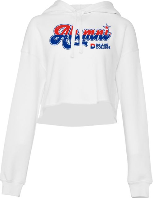 Dallas College Dallas College Bella + Canvas Womens Cropped Fleece Hood Alumni Script - ONLINE ONLY