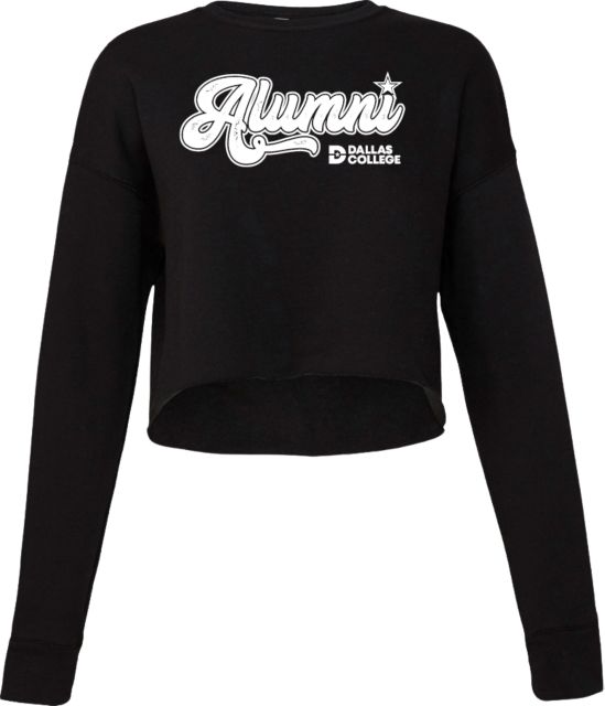 Dallas College Dallas College Bella + Canvas Womens Cropped Fleece Crew Alumni Script - ONLINE ONLY