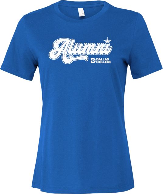 Dallas College Dallas College Bella + Canvas Womens Relaxed Cotton T-Shirt Alumni Script - ONLINE ONLY
