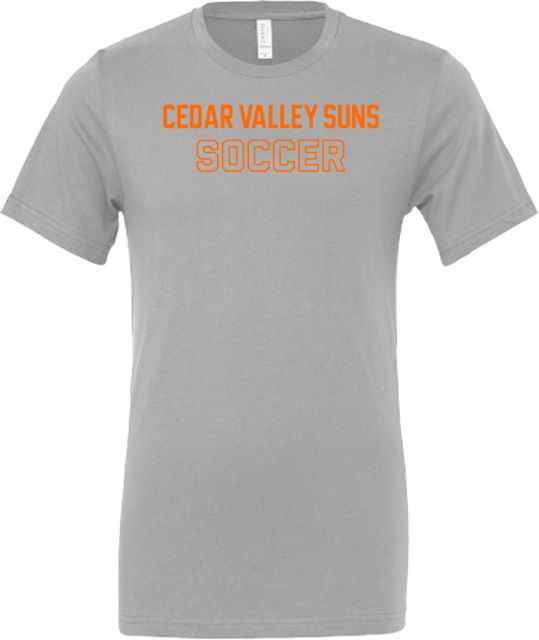 Cedar Valley Suns Bella + Canvas Women's Relaxed Cotton T Shirt Soccer - ONLINE ONLY