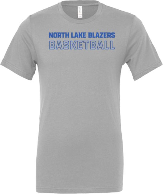 North Lake Blazers Bella + Canvas Jersey Cotton T Shirt Basketball - ONLINE ONLY