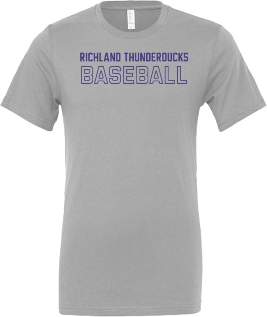 Richland Thunderducks Bella + Canvas Jersey Cotton T Shirt Baseball - ONLINE ONLY