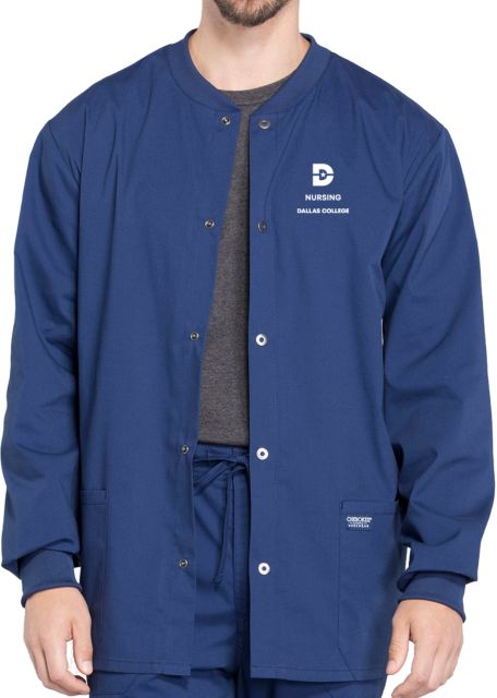Dallas College Unisex Navy Snap Front Jacket Dallas College Nursing - ONLINE ONLY