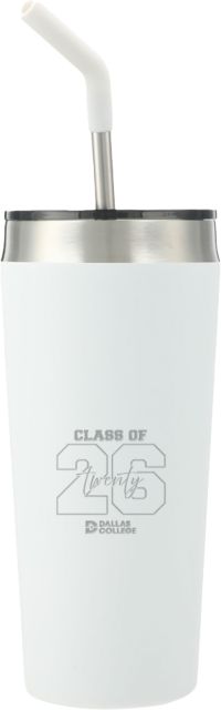 Dallas College Dallas College Faye Vacuum Tumbler w/ Stainless Straw 20 oz Class of 2026 Collegiate with Script Engraved - ONLINE ONLY