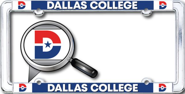 Dallas College Thin Dome License Plate Frame
