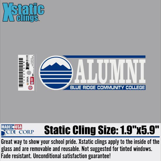 Blue Ridge Community College Alumni Cling Decal