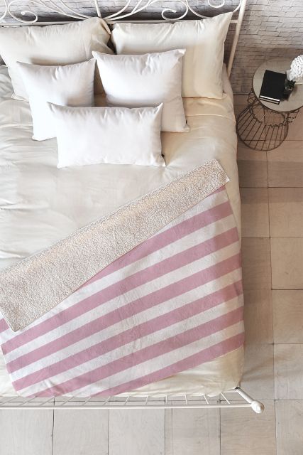 Mauve Stripes Throw Blanket