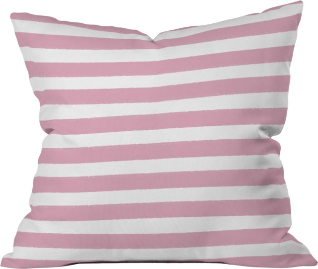 Mauve Stripes by Allyson Johnson Indoor Throw Pillow 18" x 18"