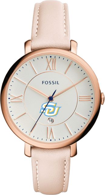 JACQUELINE DATE BLUSH LEATHER WATCH Fossil Jacqueline ES3988 Women main image 3