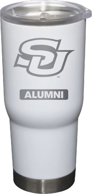 22 oz White Stainless Steel Tumbler Alumni