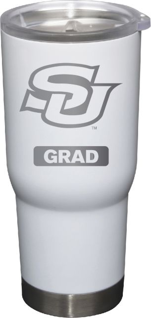 22 oz White Stainless Steel Tumbler Grad