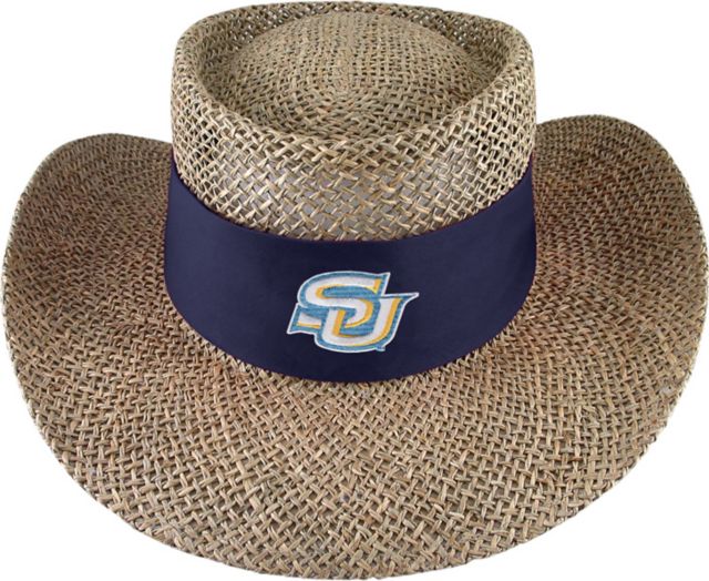 College straw sales hats