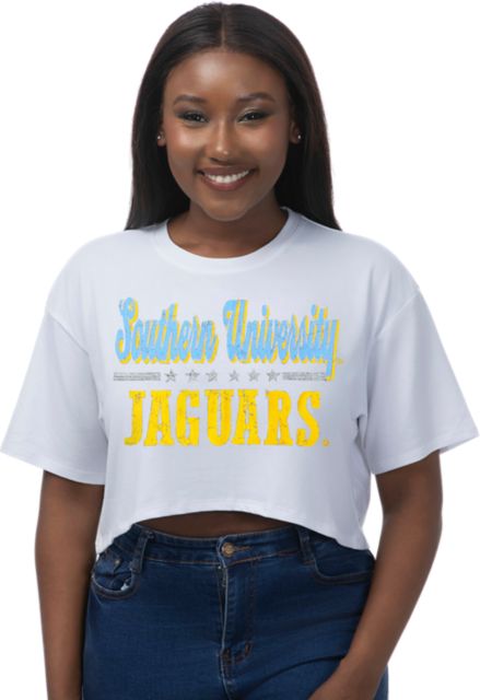 Southern University and A&M College Jaguars Women's Boxy Crop Short Sleeve T-Shirt