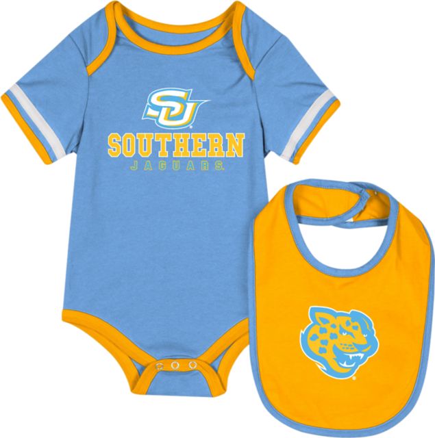 Southern University and A&M College Infant's Jaguars Bodysuit Bib Set