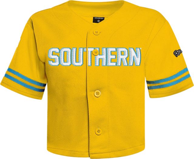 Southern University and A&M College Jaguars Women's Cropped Baseball Jersey