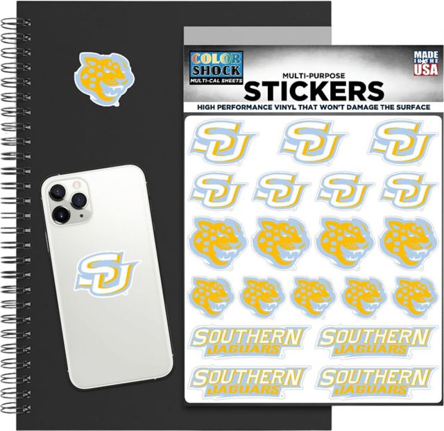 Southern University and A&M College Jaguars Sticker Sheet