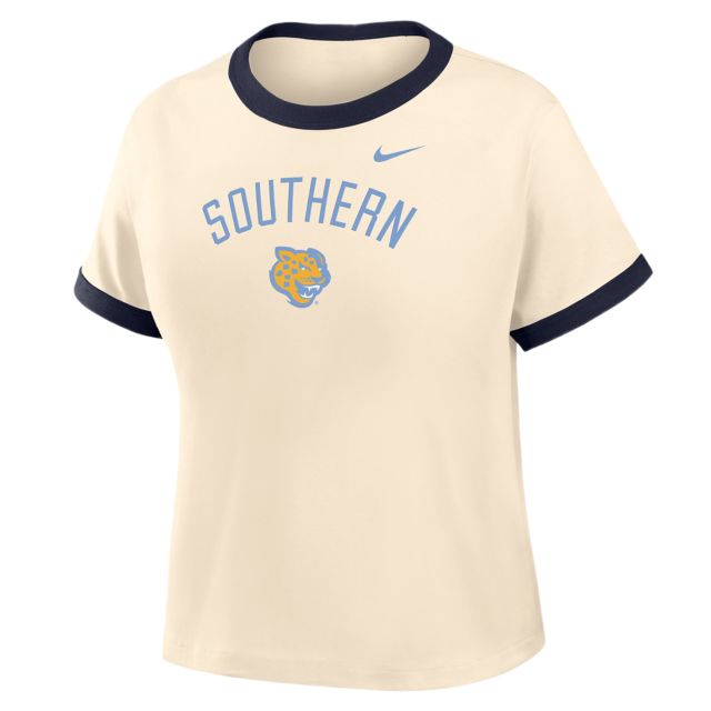 Southern University and A&M College Jaguars Women's Cropped Ringer Short Sleeve T-Shirt