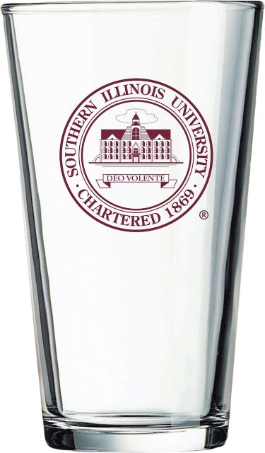 Southern Illinois University 16 oz. Drink Glass