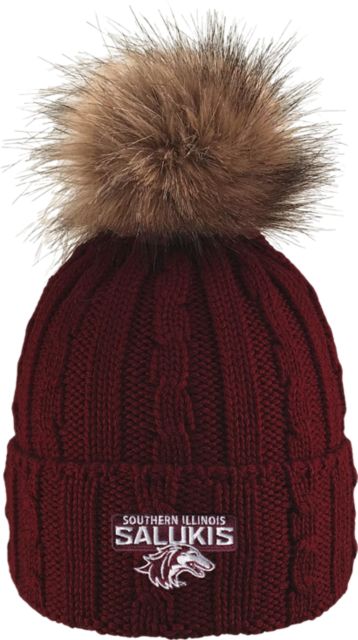 Southern Illinois University Salukis Women's Fur Pom Beanie