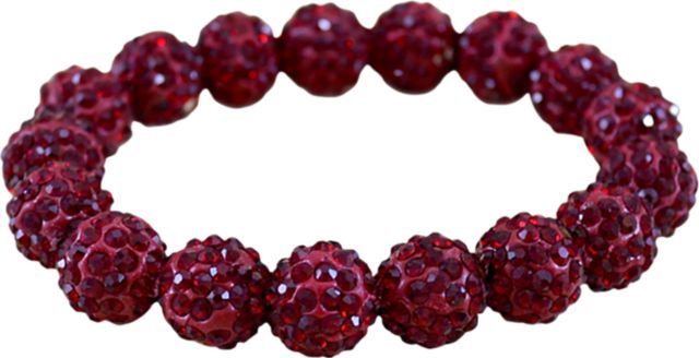 Southern Illinois University Rhinestone Bead Bracelet