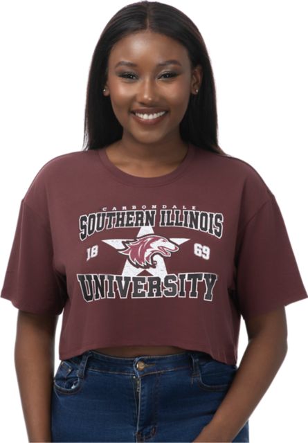 Southern Illinois University Salukis Women's Boxy Crop Short Sleeve T-Shirt