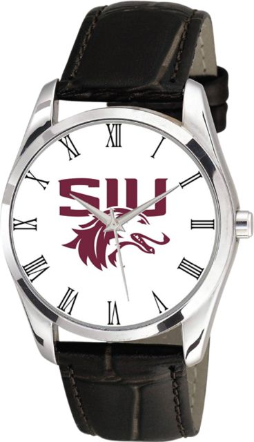 Southern Illinois University 36mm Men's Leather Watch