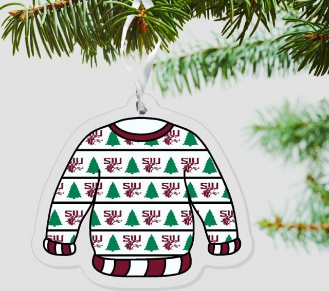 Southern Illinois University Salukis 3'' x 4'' Etched Ornament